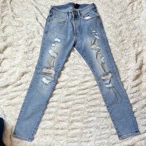 DISTRESSED H&M SKINNY JEANS SIZE 31- Worn Once